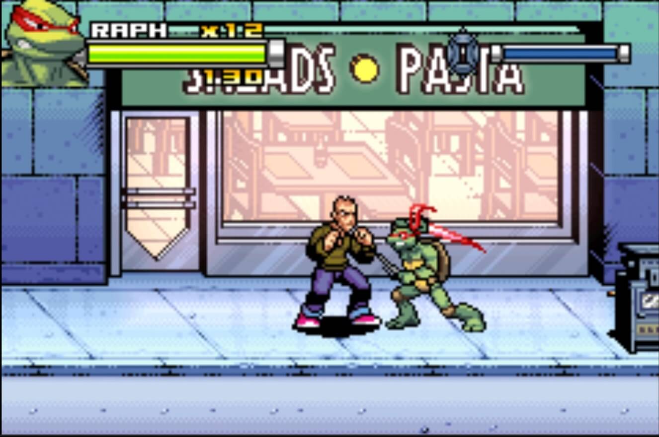 TMNT (2007) - геймплей игры Game Boy Advance